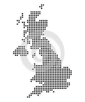 Map of Great Britain from dots