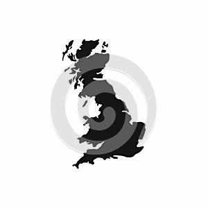 Map of Great Britain icon, simple style