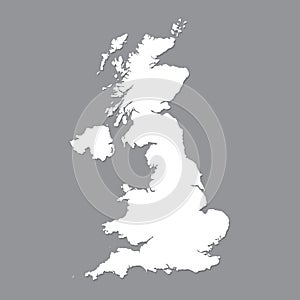 Map of Great Britain. United Kingdom of Great Britain and Northern Ireland simple map. UK icon.