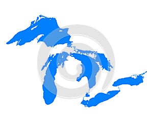 Map of Great Lakes