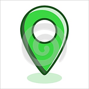 Map green pointer icon. GPS elements symbol template for graphic and web design collection logo vector illustration.