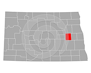 Map of Griggs in North Dakota