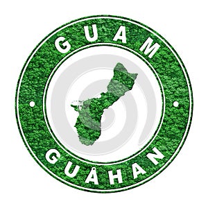 Map of Guam, CO2 emission concept