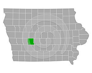Map of Guthrie in Iowa