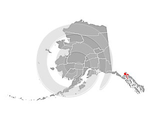 Map of Haines in Alaska