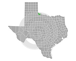 Map of Hardeman in Texas