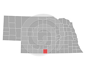 Map of Harlan in Nebraska