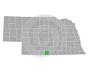 Map of Harlan in Nebraska