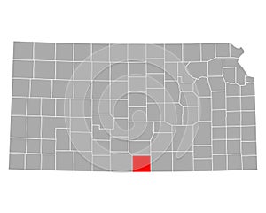 Map of Harper in Kansas