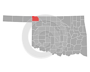 Map of Harper in Oklahoma