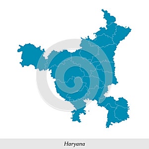 map of Haryana is a state of India with districts photo