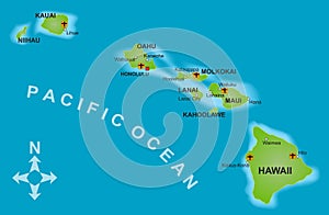 Map of Hawaii photo