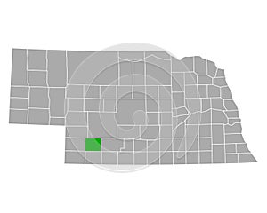 Map of Hayes in Nebraska
