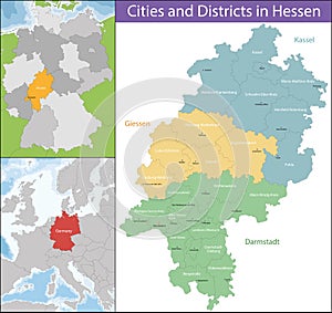 Map of Hesse photo