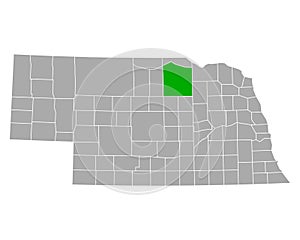 Map of Holt in Nebraska