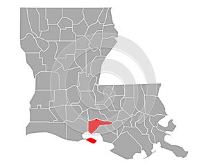 Map of Iberia in Louisiana photo