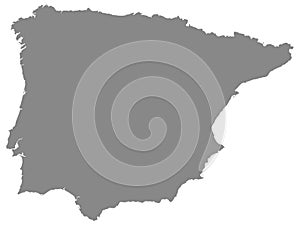 Map of Iberian Peninsula