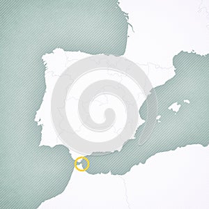 Map of Iberian Peninsula - 	Ceuta photo