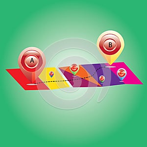 Map icon Process of creating.