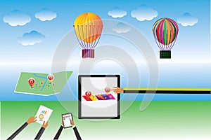 Map icon Process of creating.