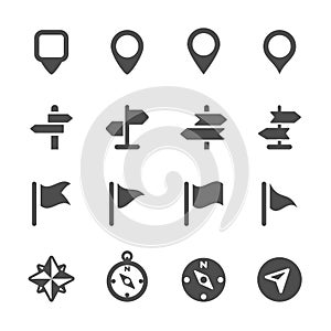 Map icon set 3, vector eps10