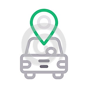 Map colour line vector  icon