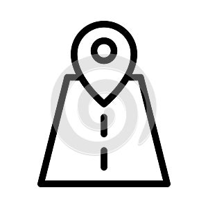 Map colour line vector  icon