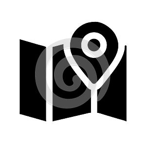 Map icon travel and navigation guide symbol photo