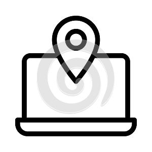 Map vector thin line  icon