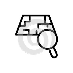 map vector thin line icon