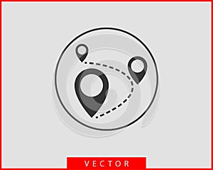 Map icons. Marker pointer. Pin location vector icon. GPS navigation symbol