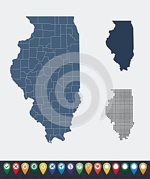 Map of Illinois state