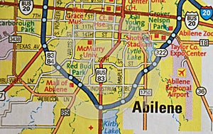Map Image of Abilene, Texas