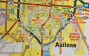 Map Image of Abilene, Texas photo