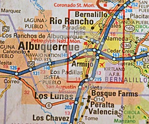 Map Image of Albuquerque, New Mexico photo