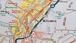 Map Image of Altoona Pennsylvania photo