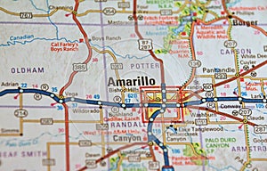 Map Image of Amarillo Texas photo