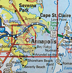 Map Image of Annapolis, Maryland