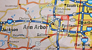 Map Image of Anne Arbor, Michigan