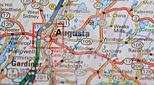 Map Image of Augusta, Maine photo