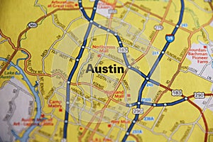 Map Image of Austin, Texas