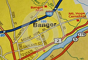 Map Image of Bangor Maine