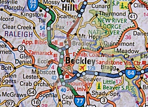 Map Image of Beckley, West Virginia