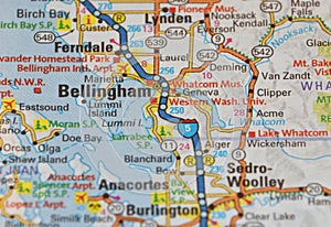 Map Image of Bellingham, Washington