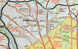 Map Image of Bethesda, Maryland