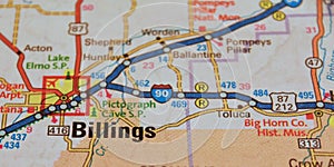 Map Image of Billings Montana 2