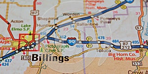 Map Image of Billings Montana 2 photo