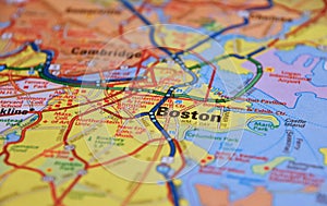 Map Image of Boston Massachusetts