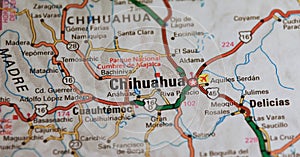 Map Image of Chihuahua, Mexico photo