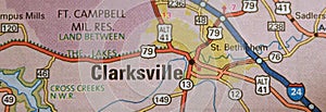 Map Image of Clarksville Tennessee